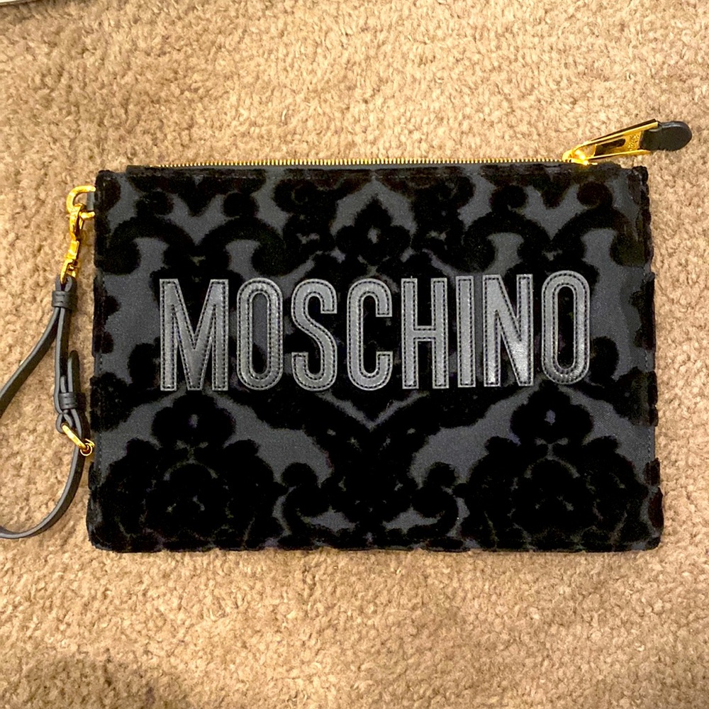 Moschino Velvet Clutch